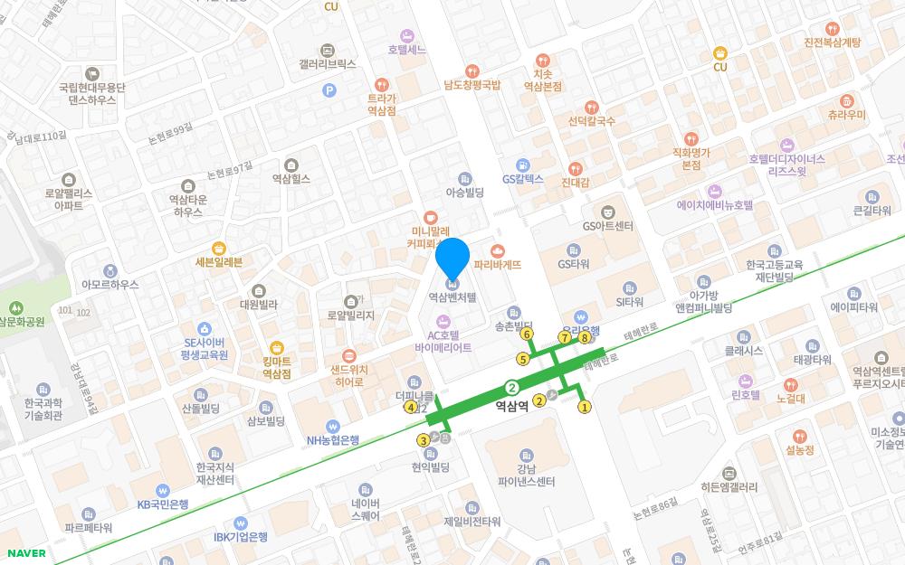 천길감자국 위치 지도 — 서울 강남구 테헤란로25길 20